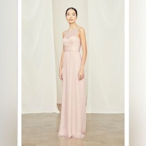 {AMSALE} Blush Pink Bridesmaid Dress